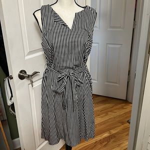 Loft striped cotton sleeveless dress